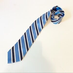 Nautica | Blue Stripped 100% Silk Tie